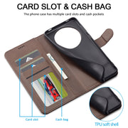 For Xiaomi Redmi A3 LC.IMEEKE Calf Texture Leather Phone Case(Coffee)