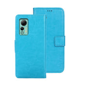 For Ulefone Note 14 idewei Crazy Horse Texture Leather Phone Case with Holder(Sky Blue)