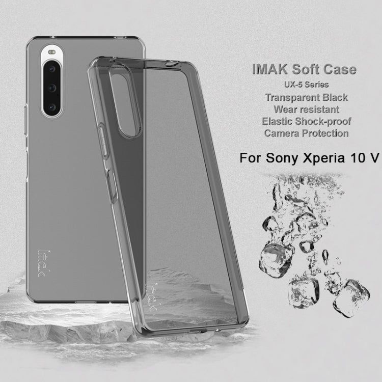 For Sony Xperia 10 V IMAK UX-5 Series TPU Phone Case(Transparent Black)