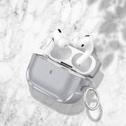 For AirPods Pro 2 Photo Frame Carbon Fiber Series Earphone Case(Dark Grey)