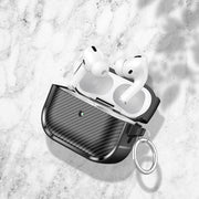 For AirPods Pro Photo Frame Carbon Fiber Series Earphone Case(Black)