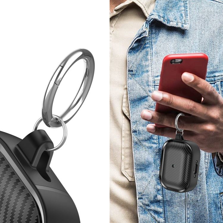 For AirPods Pro Photo Frame Carbon Fiber Series Earphone Case(Black)