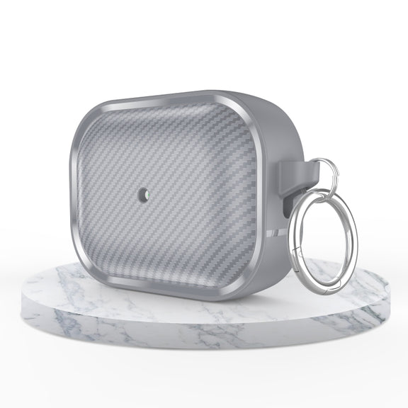 For AirPods Pro Photo Frame Carbon Fiber Series Earphone Case(Dark Grey)