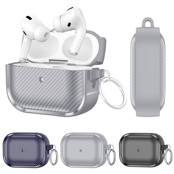 For AirPods Pro Photo Frame Carbon Fiber Series Earphone Case(Dark Grey)