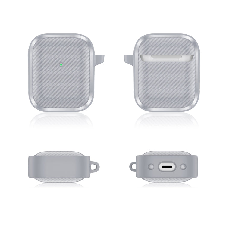 For AirPods 3 Photo Frame Carbon Fiber Series Earphone Case(Dark Grey)