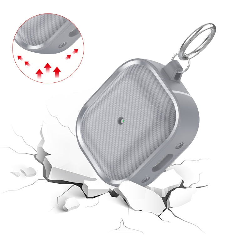 For AirPods 3 Photo Frame Carbon Fiber Series Earphone Case(Dark Grey)