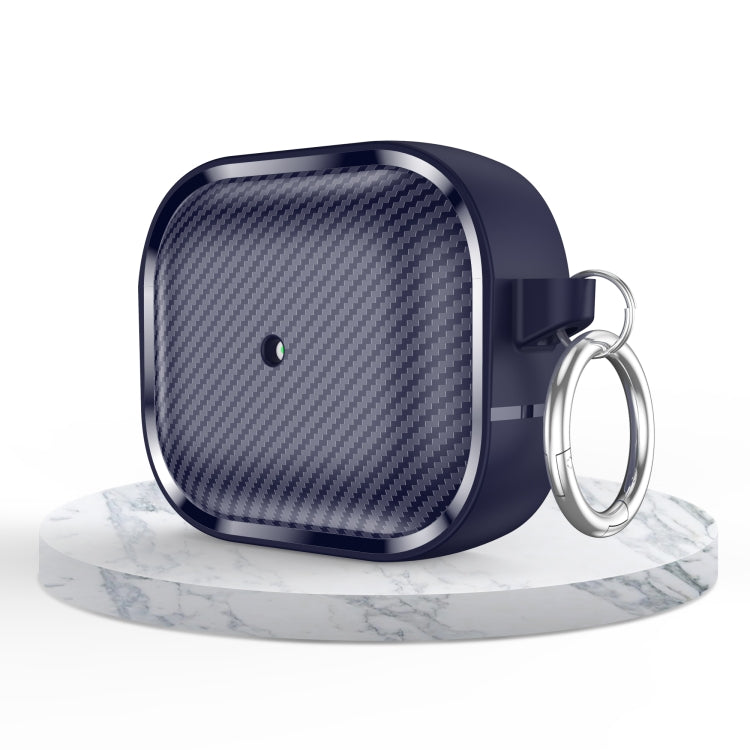 For AirPods 3 Photo Frame Carbon Fiber Series Earphone Case(Dark Blue)