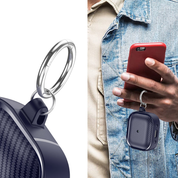 For AirPods 3 Photo Frame Carbon Fiber Series Earphone Case(Dark Blue)