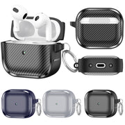For AirPods 3 Photo Frame Carbon Fiber Series Earphone Case(Dark Grey)
