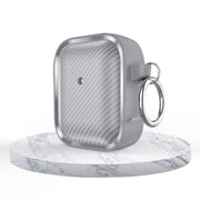 For AirPods 1 / 2 Photo Frame Carbon Fiber Series Earphone Case(Dark Grey)