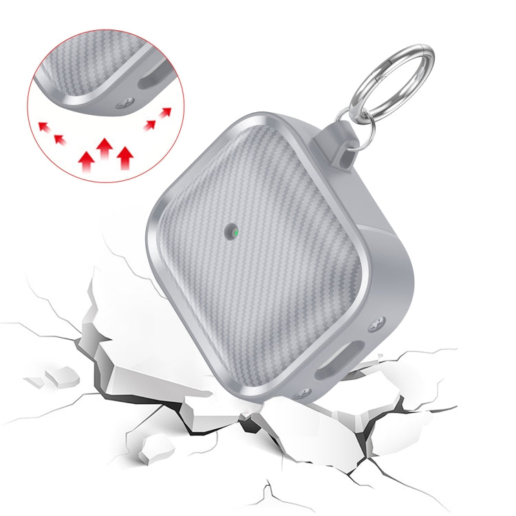 For AirPods 1 / 2 Photo Frame Carbon Fiber Series Earphone Case(Dark Grey)