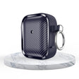 For AirPods 1 / 2 Photo Frame Carbon Fiber Series Earphone Case(Dark Blue) - For AirPods 1/2 by PMC Jewellery | Online Shopping South Africa | PMC Jewellery | Buy Now Pay Later Mobicred
