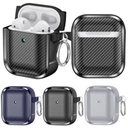 For AirPods 1 / 2 Photo Frame Carbon Fiber Series Earphone Case(Black)