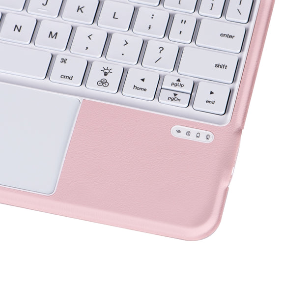 X3125-6D Integrated Thin Magnetic Bluetooth Keyboard Case with Backlight For iPad Air 2022 / Air 2020 10.9 / Pro 11 2018 / 2020 / 2021 / 2022(Pink)