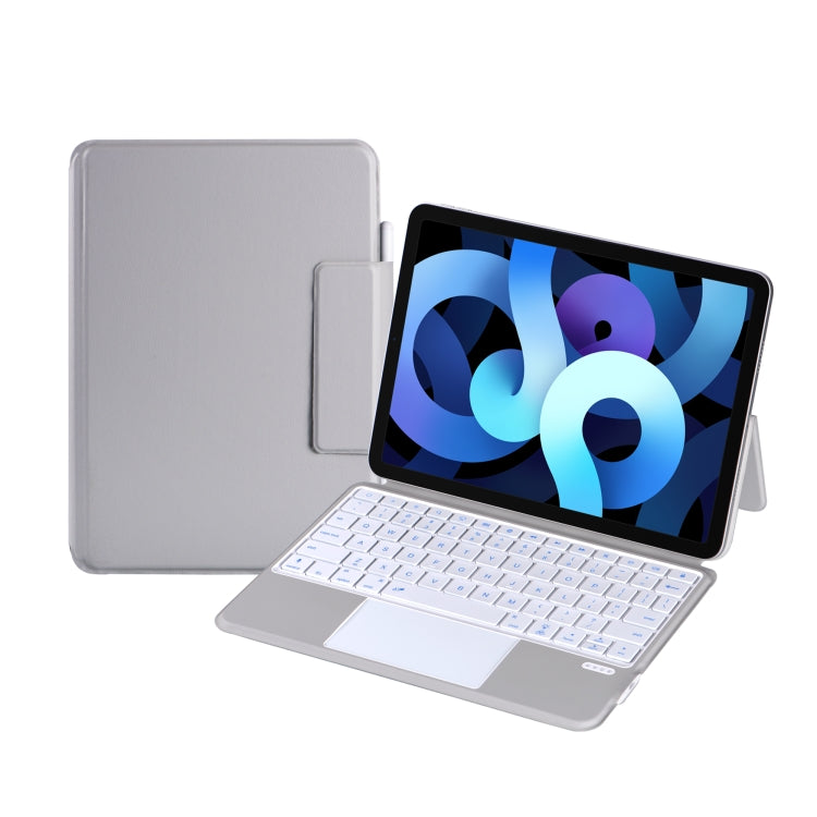 X3125-6D Integrated Thin Magnetic Bluetooth Keyboard Case with Backlight For iPad Air 2022 / Air 2020 10.9 / Pro 11 2018 / 2020 / 2021 / 2022(Grey)
