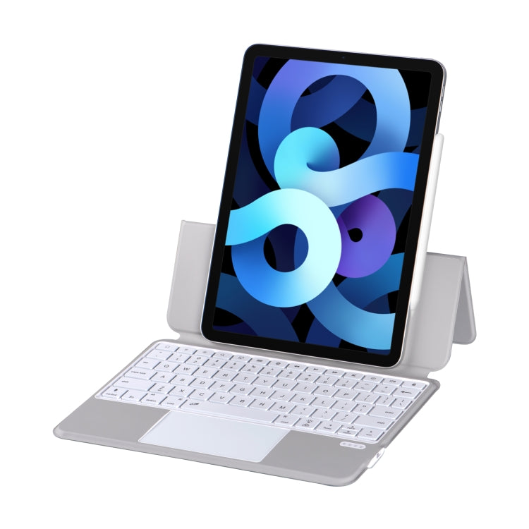 X3125-6D Integrated Thin Magnetic Bluetooth Keyboard Case with Backlight For iPad Air 2022 / Air 2020 10.9 / Pro 11 2018 / 2020 / 2021 / 2022(Grey)