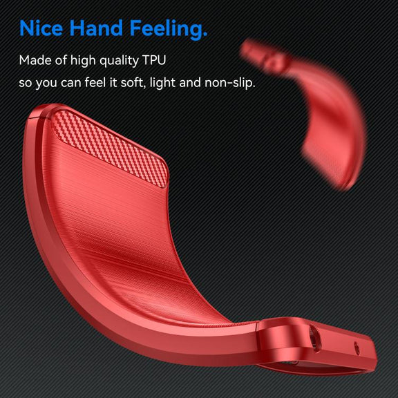 For OnePlus 11R Brushed Texture Carbon Fiber TPU Phone Case(Red)