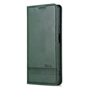 For Honor X50i/90 Lite AZNS Magnetic Calf Texture Flip Leather Phone Case(Dark Green)