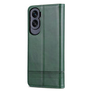 For Honor X50i/90 Lite AZNS Magnetic Calf Texture Flip Leather Phone Case(Dark Green)