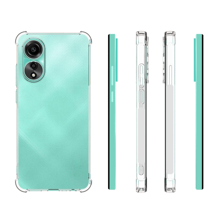 For OPPO A78 4G Shockproof Non-slip Thickening TPU Phone Case(Transparent)