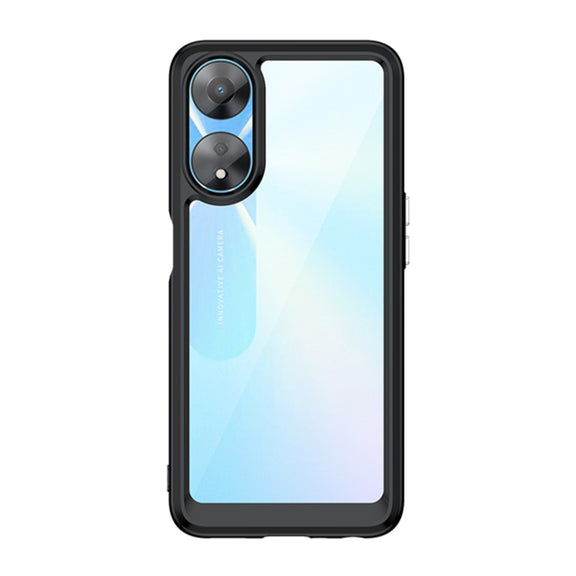 For OPPO A58 5G Colorful Series Acrylic + TPU Phone Case(Black)