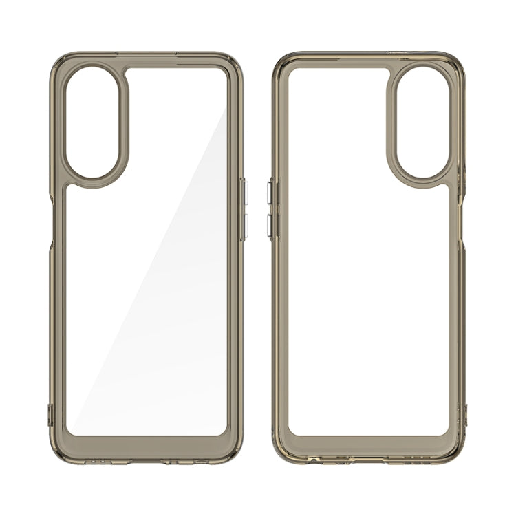 For OPPO A58 5G Colorful Series Acrylic + TPU Phone Case(Black)