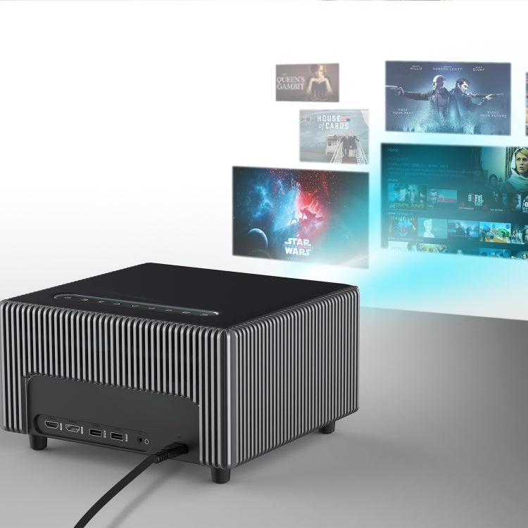 D6000 1920x1080P 400ANSI Lumens Portable Mini LCD LED Smart Projector, Screen Mirroring(AU Plug)