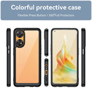 For OPPO Reno8 T 4G Colorful Series Acrylic + TPU Phone Case(Black)