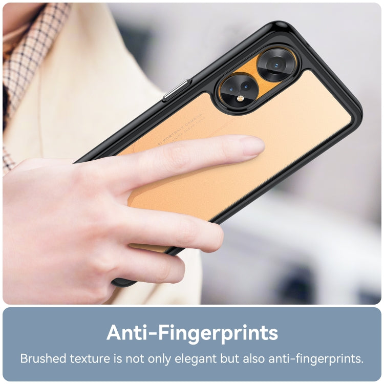 For OPPO Reno8 T 4G Colorful Series Acrylic + TPU Phone Case(Black)
