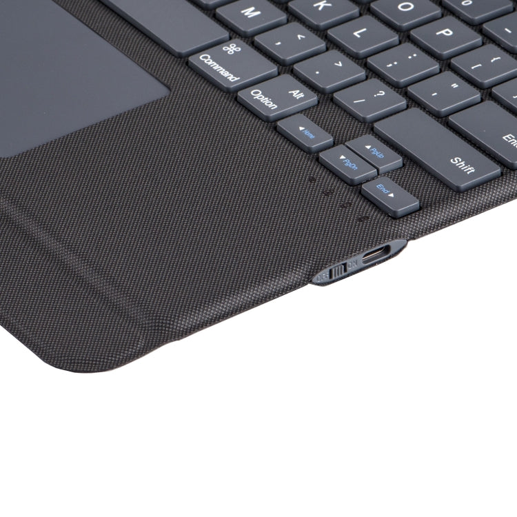 J3129 For iPad Pro 12.9 2022/2021/2020/2018 Bluetooth Keyboard Leather Case(Black)
