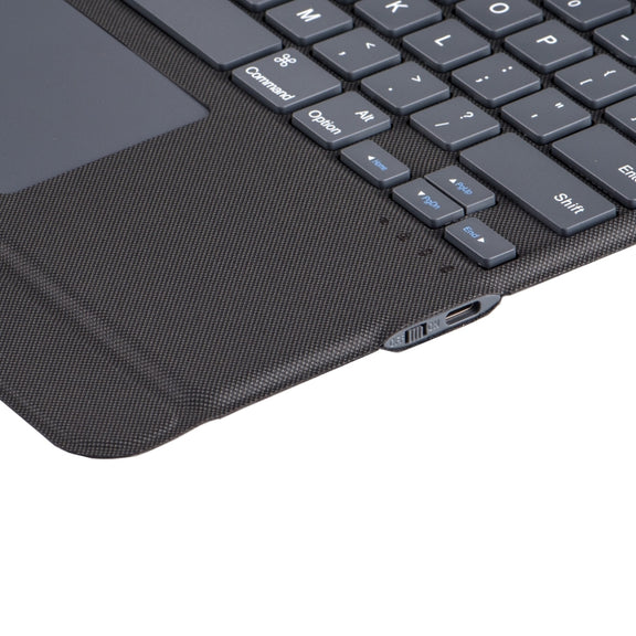 J3129 For iPad Pro 12.9 2022/2021/2020/2018 Bluetooth Keyboard Leather Case(Black)