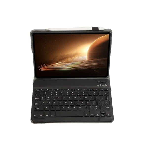For OPPO Pad 2 11.61 inch 2023 OP13 Lambskin Texture Ultra-thin Detachable Bluetooth Keyboard Leather Case(Black)