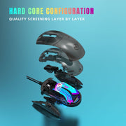 X400 7 Keys Transparent RGB Wired Gaming Mouse (Black)