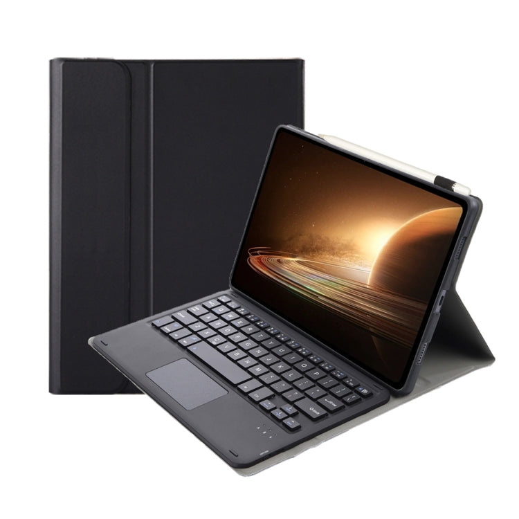 For OPPO Pad 2 11.61 inch 2023 OP13-A Lambskin Texture Ultra-thin Detachable Bluetooth Keyboard Leather Case with Touchpad(Black)