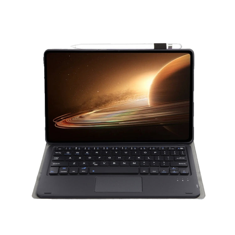 For OPPO Pad 2 11.61 inch 2023 OP13-A Lambskin Texture Ultra-thin Detachable Bluetooth Keyboard Leather Case with Touchpad(Black)
