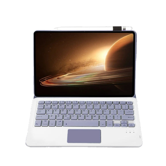 For OPPO Pad 2 11.61 inch 2023 OP13-A Lambskin Texture Ultra-thin Detachable Bluetooth Keyboard Leather Case with Touchpad(Purple)