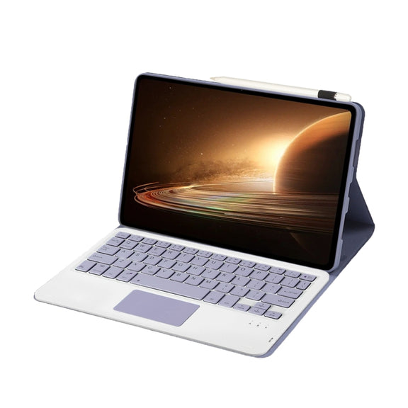 For OPPO Pad 2 11.61 inch 2023 OP13-A Lambskin Texture Ultra-thin Detachable Bluetooth Keyboard Leather Case with Touchpad(Purple)