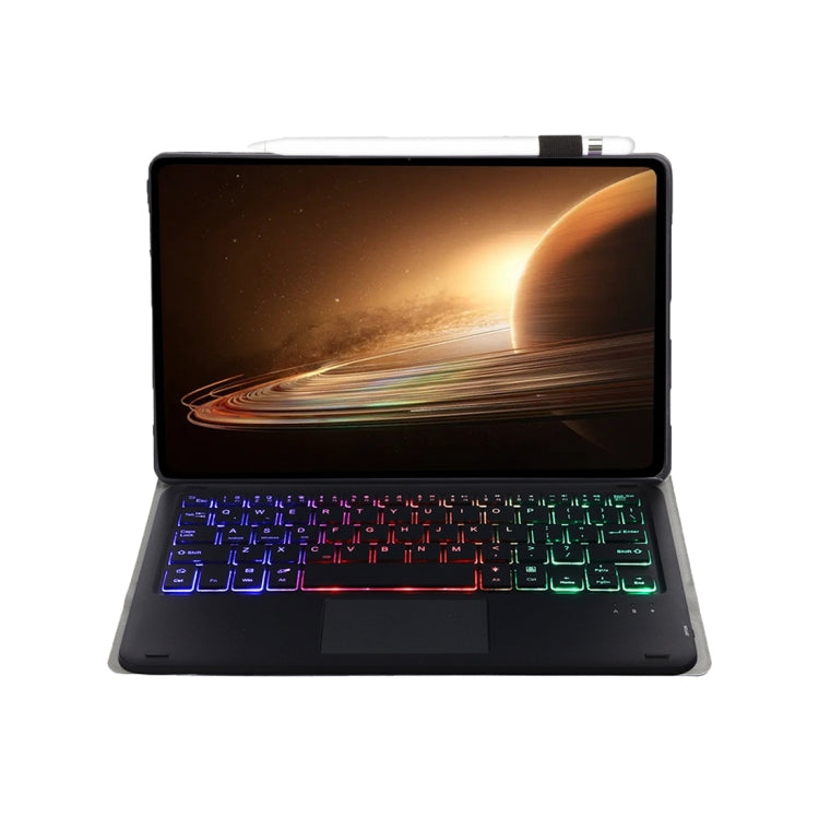 For OPPO Pad 2 11.61 inch 2023 OP13-AS Lambskin Texture Ultra-thin Detachable Backlight Bluetooth Keyboard Leather Case with Touchpad(Black)