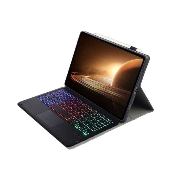 For OPPO Pad 2 11.61 inch 2023 OP13-AS Lambskin Texture Ultra-thin Detachable Backlight Bluetooth Keyboard Leather Case with Touchpad(Black)