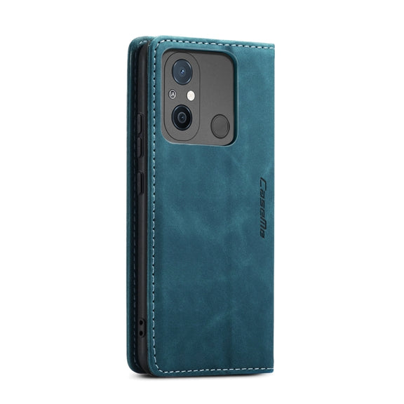 For Xiaomi Redmi 11A / 12C CaseMe 013 Multifunctional Horizontal Flip Leather Phone Case(Blue)