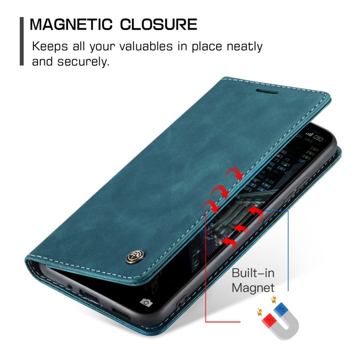 For Xiaomi Redmi 11A / 12C CaseMe 013 Multifunctional Horizontal Flip Leather Phone Case(Blue)