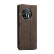 For OnePlus 11 CaseMe 013 Multifunctional Horizontal Flip Leather Phone Case(Coffee)