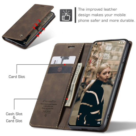 For OnePlus 11 CaseMe 013 Multifunctional Horizontal Flip Leather Phone Case(Coffee)