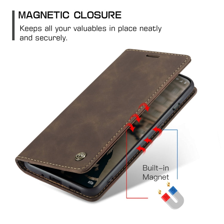 For OnePlus 11 CaseMe 013 Multifunctional Horizontal Flip Leather Phone Case(Coffee)