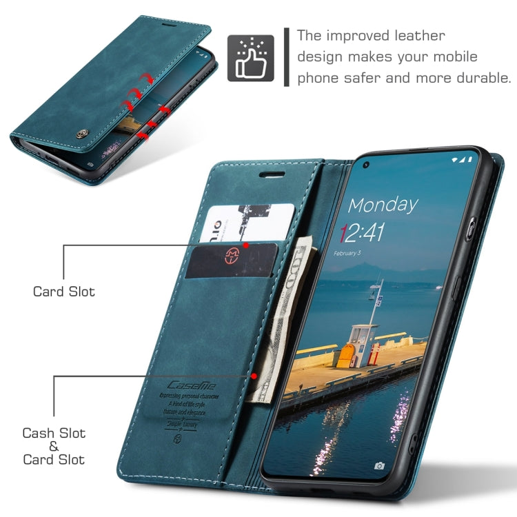 For OnePlus 11 CaseMe 013 Multifunctional Horizontal Flip Leather Phone Case(Blue)