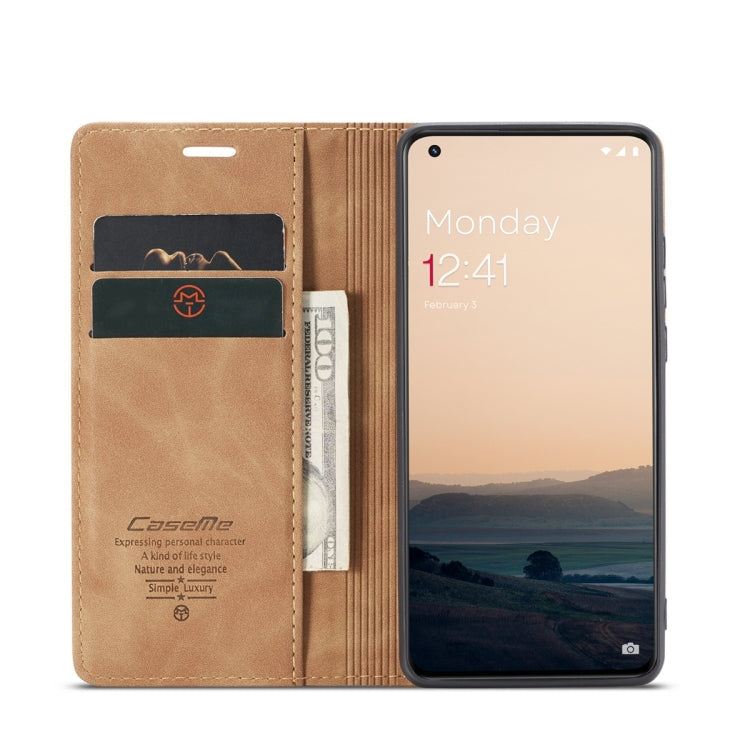 For OnePlus 11 CaseMe 013 Multifunctional Horizontal Flip Leather Phone Case(Brown)