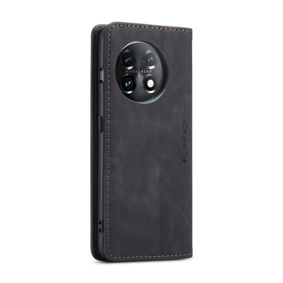 For OnePlus 11 CaseMe 013 Multifunctional Horizontal Flip Leather Phone Case(Black)