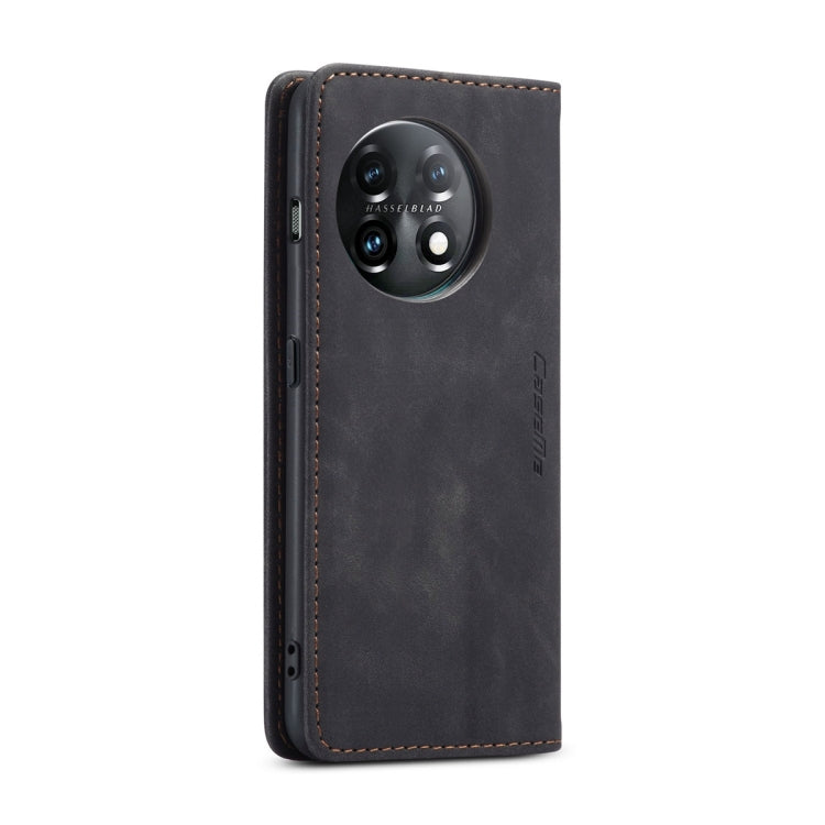 For OnePlus 11 CaseMe 013 Multifunctional Horizontal Flip Leather Phone Case(Black)
