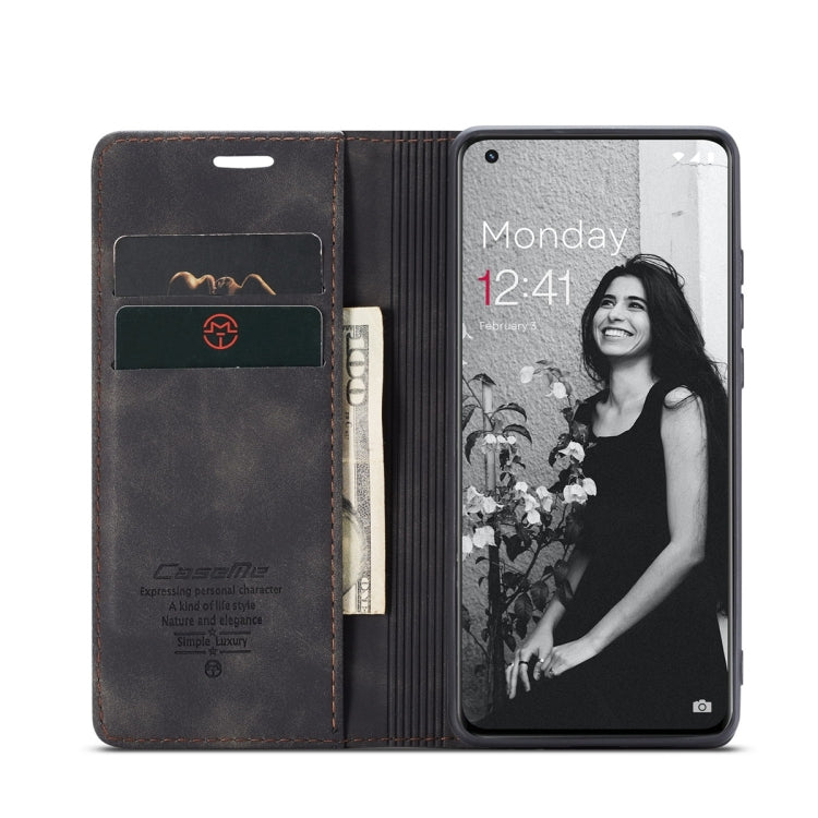 For OnePlus 11 CaseMe 013 Multifunctional Horizontal Flip Leather Phone Case(Black)