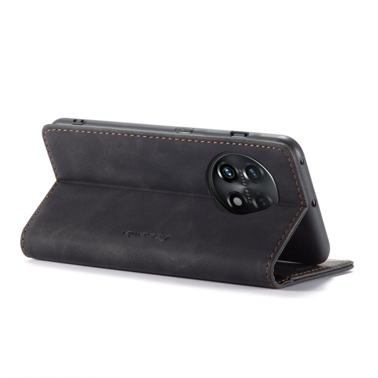 For OnePlus 11 CaseMe 013 Multifunctional Horizontal Flip Leather Phone Case(Black)